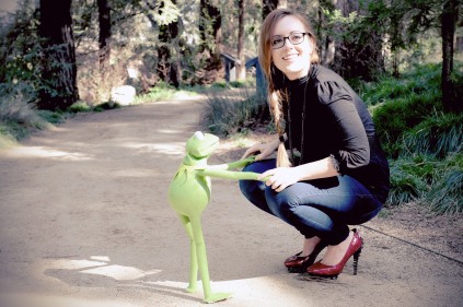 Laurel and Kermit. (Davis CA, 2015)