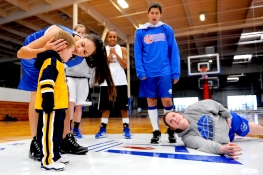 Rebekah Calvert’s 2-year-old son Maximo is a regular at the William Jessup campus in Rocklin, sometimes accompanying Calvert in class and at practice. (Rocklin CA, 2009)